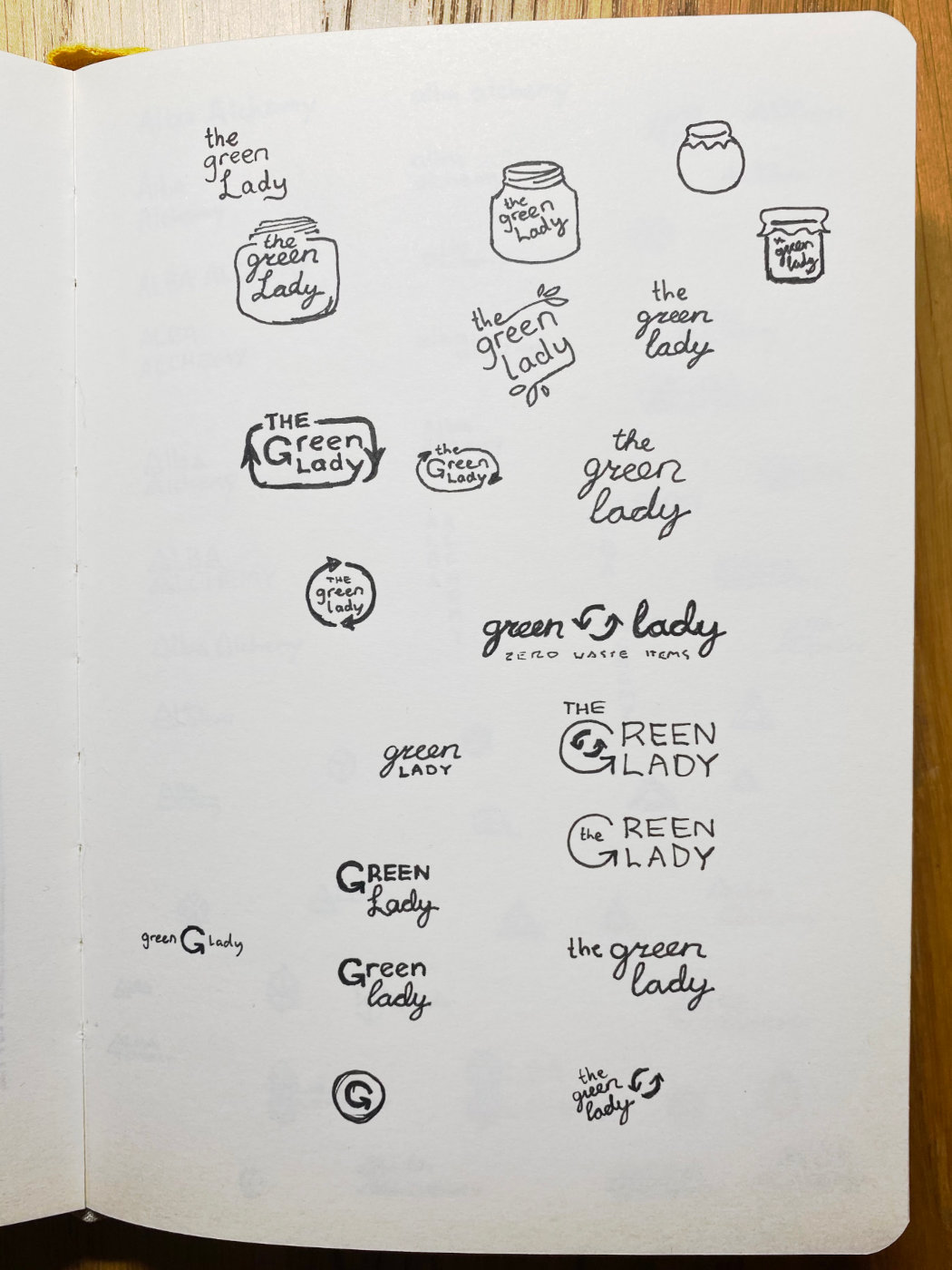 The Green Lady Logo – Sketchbook 01