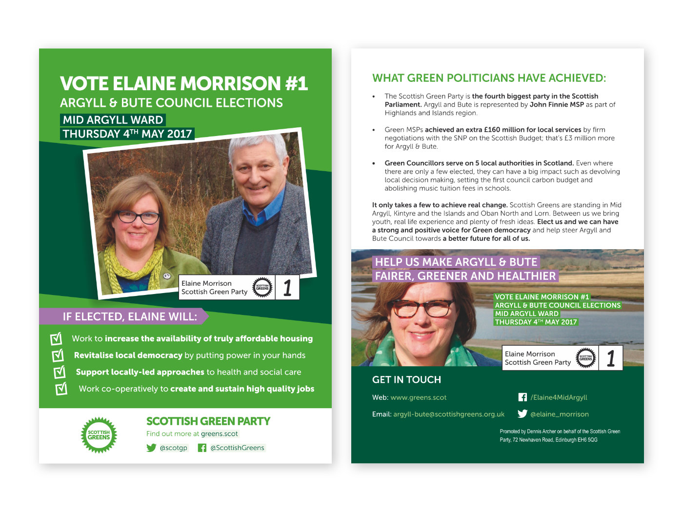 Scottish Green Party – 2017 Local Elections Argyll Flyer 01